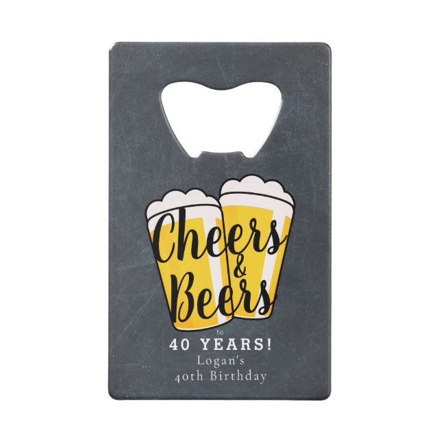 Cheers & Beers Adult Any Age Birthday Chalkboard (Front)