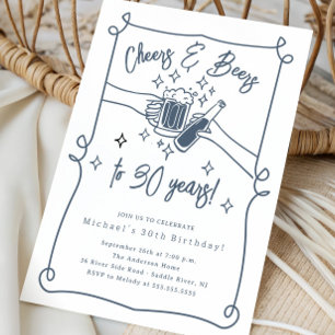 Cheers & Beers Birthday Invitation
