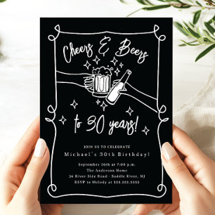 Cheers & Beers Birthday Invitation