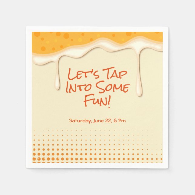 Cheers & Beers – Festive Invitations for Beer Love Napkin (Front)