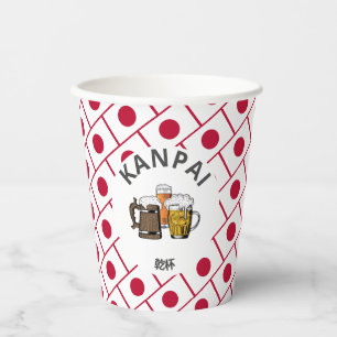 Cheers Beers JAPANESE FLAG Paper Cups