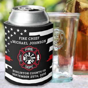 Cheers Beers Personalised Firefighter Retirement C Can Cooler