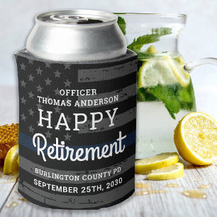 Cheers & Beers Personalised Police Retirement Can Cooler