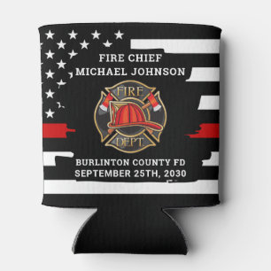 Cheers Beers Personalized Firefighter Retirement Can Cooler