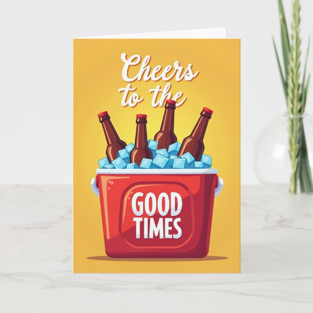 Cheers Birthday Cooler Card (Front)