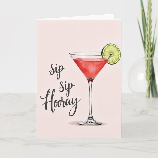Cheers Birthday Drink Card (Front)