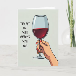 Cheers Birthday Red Nails Card