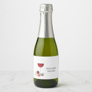 cheers birthday Sparkling Wine Label