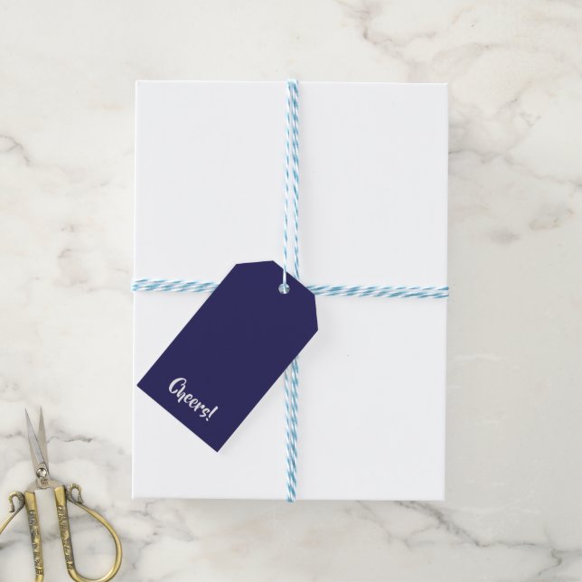 Cheers Blue #26235C Gift Tags (With Twine)
