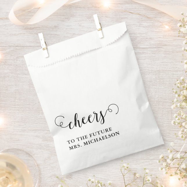 Cheers Bride To Be Wedding Event Favour Bag (Clipped)