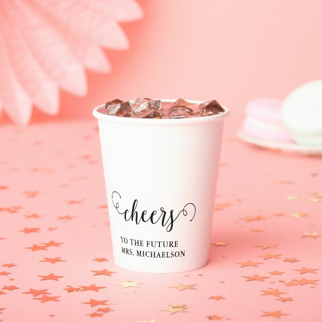 Cheers Bride To Be Wedding Event Paper Cups (Insitu)