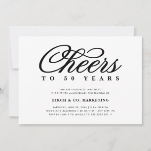 Cheers Business Anniversary Invitation