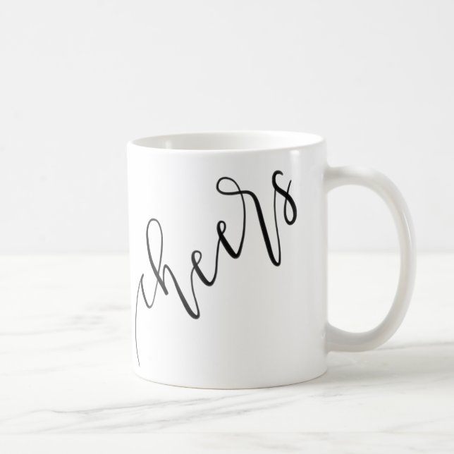 Cheers - Calligraphy Design - Mug (Right)