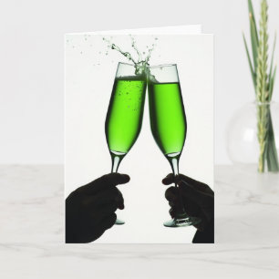 Cheers Celebration Green Drink Card