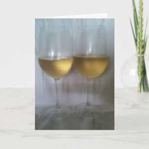 Cheers! Chardonnay for two Greeting Card