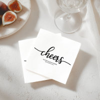Cheers - Chic Black and White Calligraphy Wedding