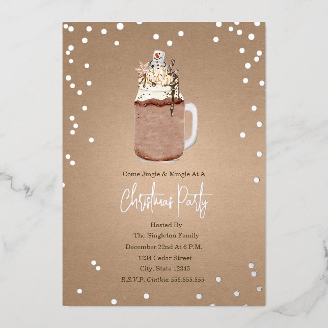 Cheers Chocolate Milkshake Christmas Holiday Party (Front)