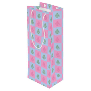 CHEERS CHRISTMAS TREES-2-WINE GIFT BAG