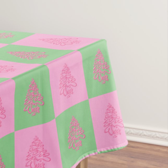 Cheers Christmas Trees-4-COTTON TABLECLOTH 52x70 (In Situ)