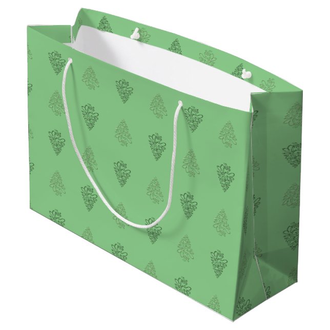 CHEERS CHRISTMAS TREES-6-GIFT BAG L (Back Angled)