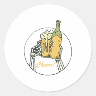 Cheers! Classic Round Sticker