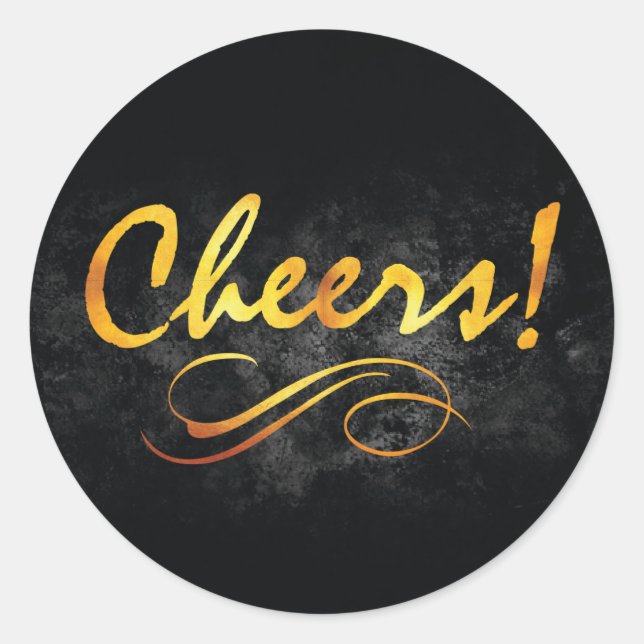 Cheers Classic Round Sticker (Front)