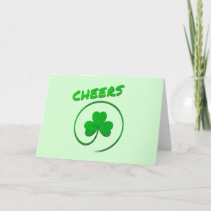 Cheers, Clover, Shamrock Ireland All Purpose blank Card