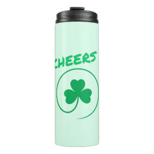 Cheers, Clover, Shamrock, Irish Green, St Patricks Thermal Tumbler
