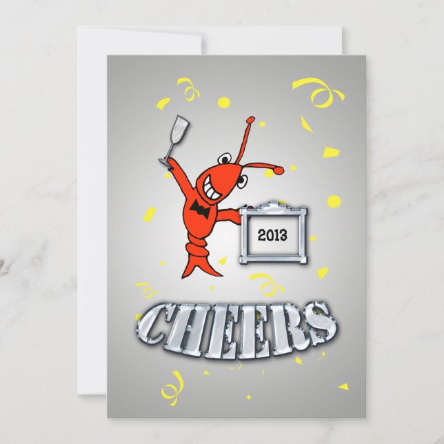 Cheers Crawfish/Lobster Yearly Event Invitation (Front)