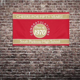 CHEERS CUSTOM 50 yr reunion banner