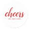 Cheers Custom Holiday Christmas Sticker or Labels