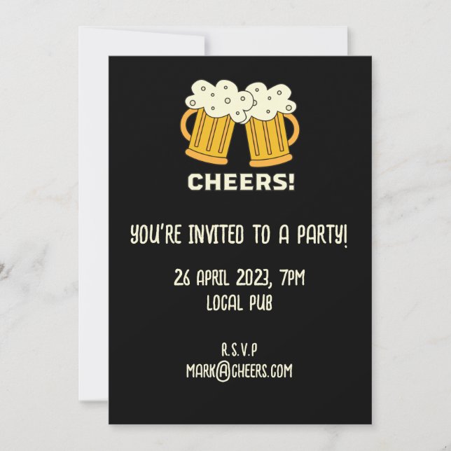 Cheers! Customisation Invitation (Front)