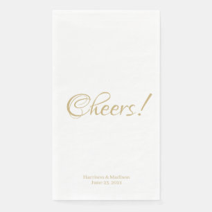 Cheers, customise text Wedding party paper Paper G Napkin