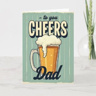 Cheers Dad Retro Style Card