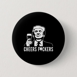 Cheers Donald Trump St Patricks Day Cheers Ers  6 Cm Round Badge