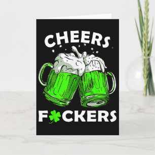 Cheers Ers Drinking Beer Shamrock St Patricks Day  Card