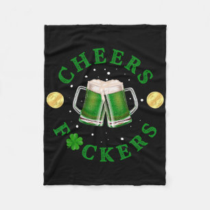 Cheers Ers Funny St Patricks Day Irish Drinking  Fleece Blanket