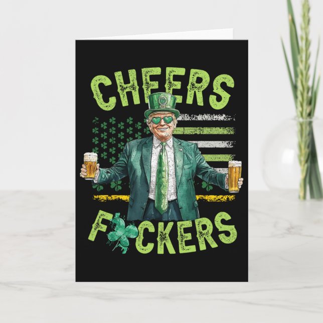 Cheers Ers St Patrick's Day Funny Beer Drinking Tr Card (Front)