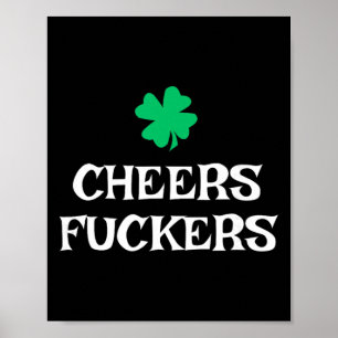 Cheers Ers St Patrick's Day Funny Irish Day Drinki Poster