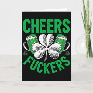 Cheers Ers St Patricks Day Men Women Beer Drinking Card