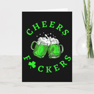 Cheers Ers St Patricks Day Men Women Beer Drinking Card