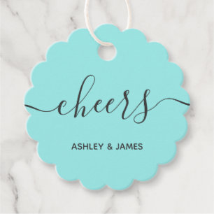 Cheers Favour Gift Tag for Weddding, Party, Shower