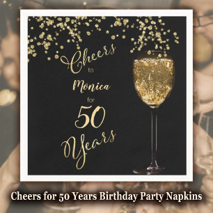Cheers for 50 Years Birthday Napkin