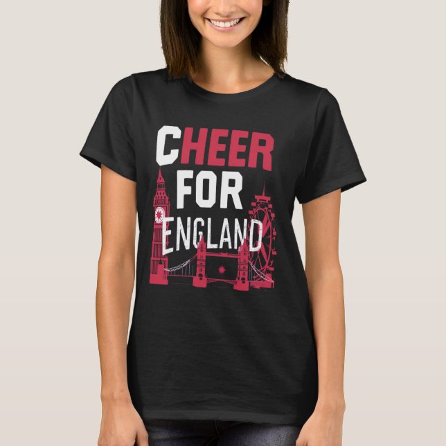 Cheers for England 2024 Supporter Patriotic Englan T-Shirt (Front)