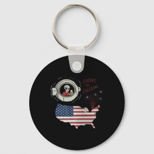 Cheers For Freedom Independence Day Flag 4th Of Ju Key Ring