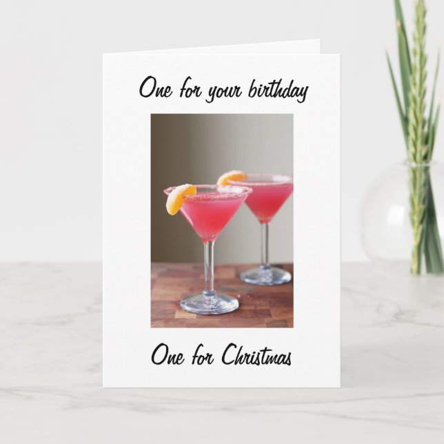 CHEERS FOR YOUR CHRISTMAS BIRTHDAY HOLIDAY CARD (Front)