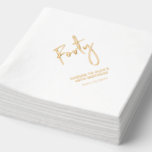 Cheers Forty | Modern Adult 40th Birthday Party Foil Napkins<br><div class="desc">This custom foil napkin will add stylish detail to your 40th birthday celebration. This design features simple chic lettering "Forty" with custom text. Matching invitations and birthdayt party supplies are available in my shop BaraBomDesign.</div>