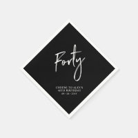 Cheers Forty | Modern Adult 40th Birthday Party