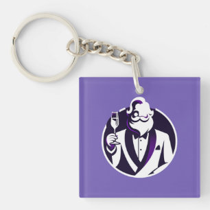 Cheers from Santa T-Shirt - Classy Holiday Toast Key Ring
