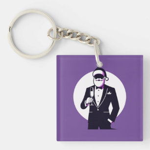 Cheers from Santa T-Shirt - Classy Holiday Toast Key Ring